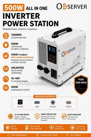 Observer 500W Solar Power Station — Complete Package