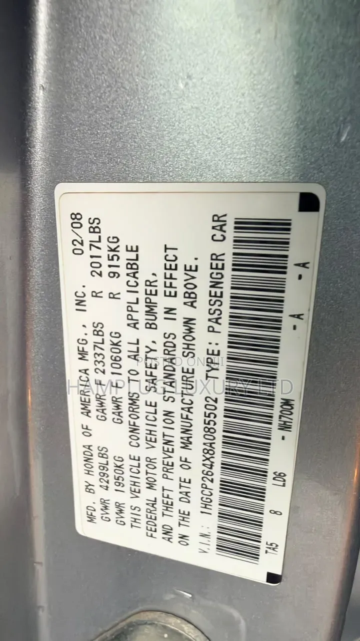 Honda Accord 2008 Silver