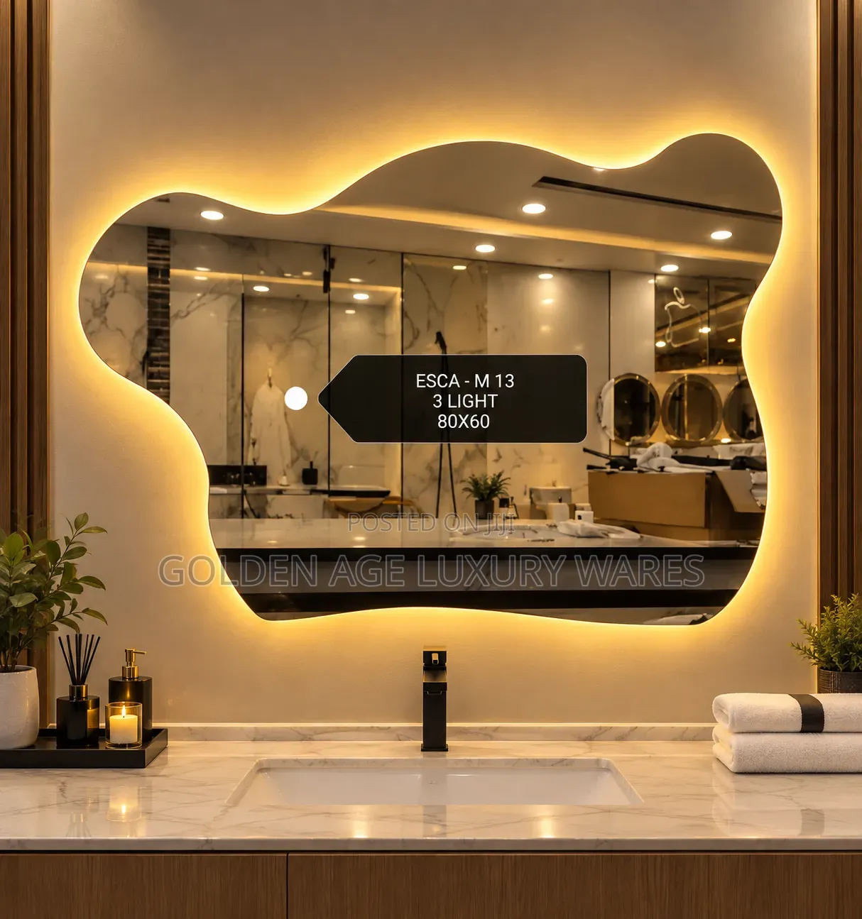 M13 Mirror With 3 Lights
