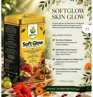 Apple Care SoftGlow Herbal Tea for Skin Wellness, 30 Tea Bags (150g)