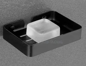 Black Wall-Mounted Soap Holder