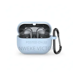 Wireless Bluetooth Barbuds Light Blue Silicone Case With Long Battery