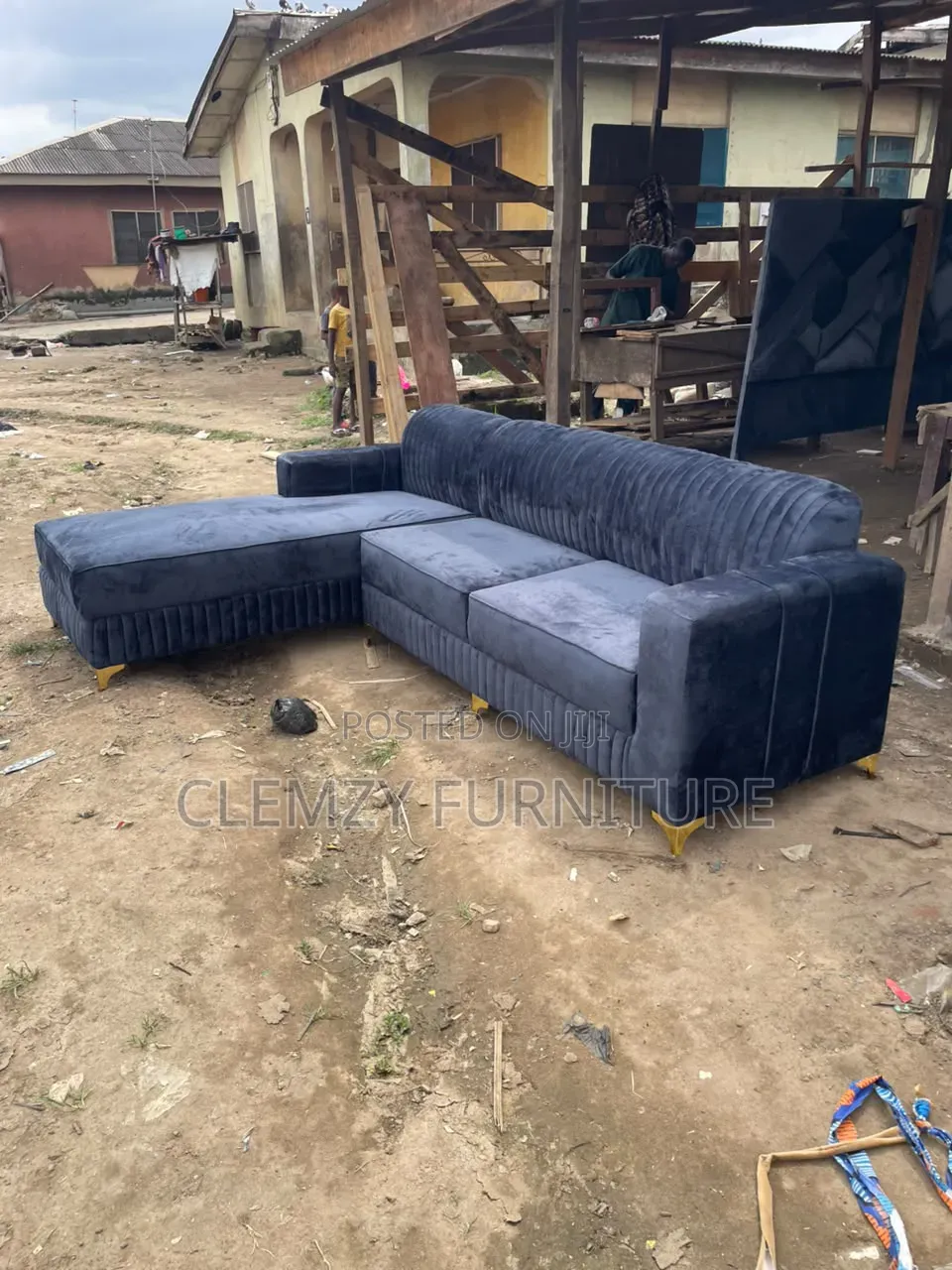 Gray Colour L Shape Couch