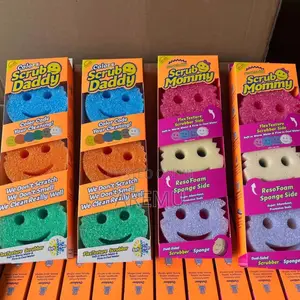3pcs Scrub Colour Sponge