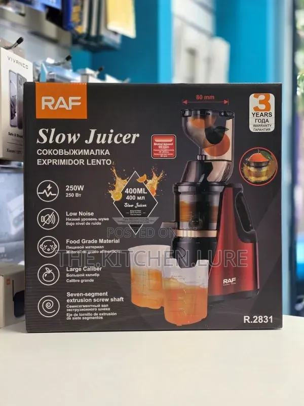 RAF Cold Press Masticating Slow Juicer Extractor