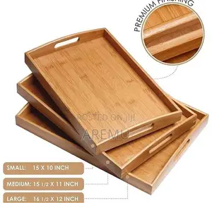 3pcs Wooden Serving Tray