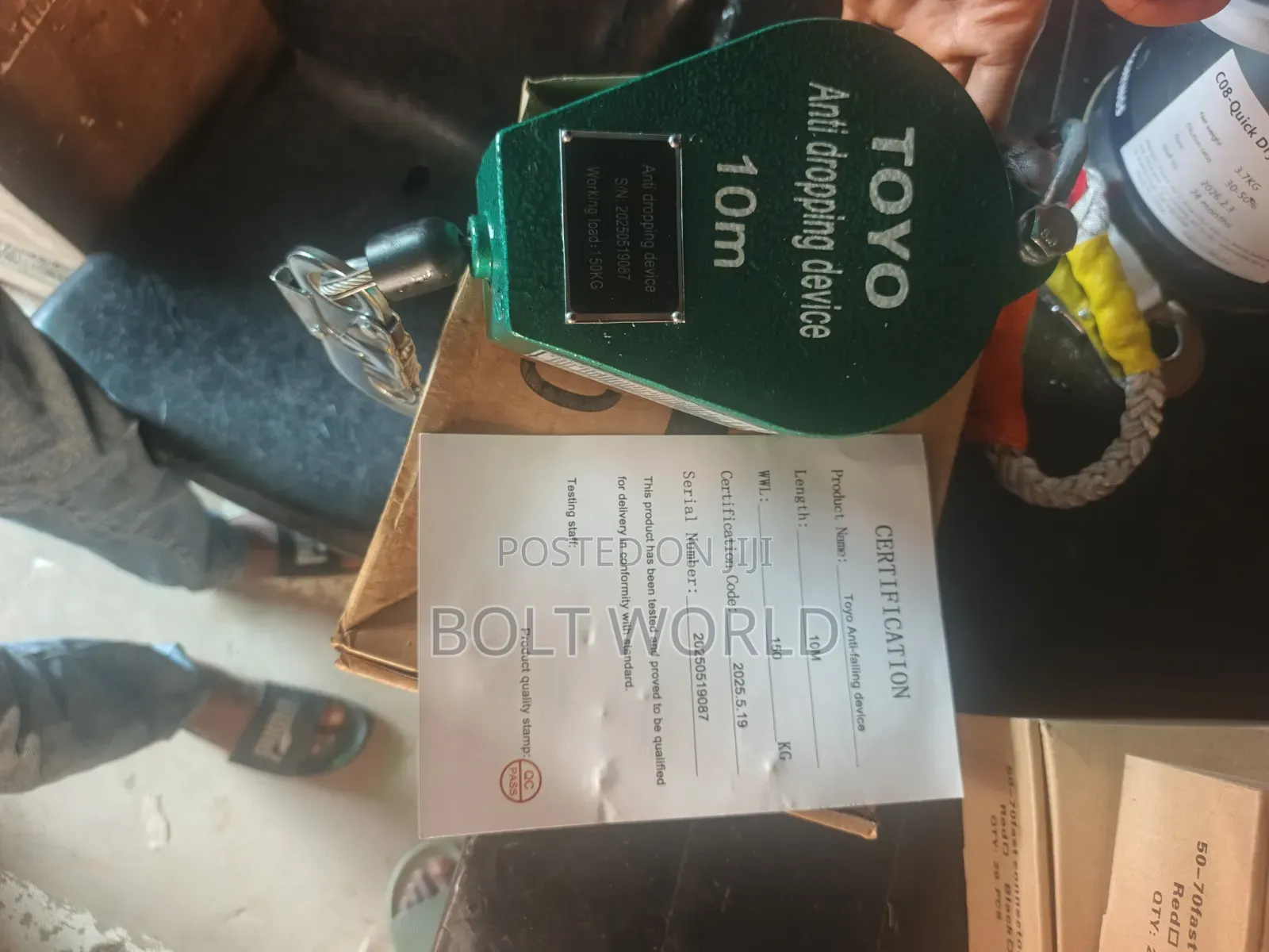 TOYO Anti-Dropping Device/Fall Aresster 10Mtrs