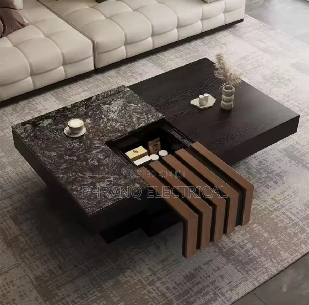 Movable and Retractable Modern Decorative Coffee Table