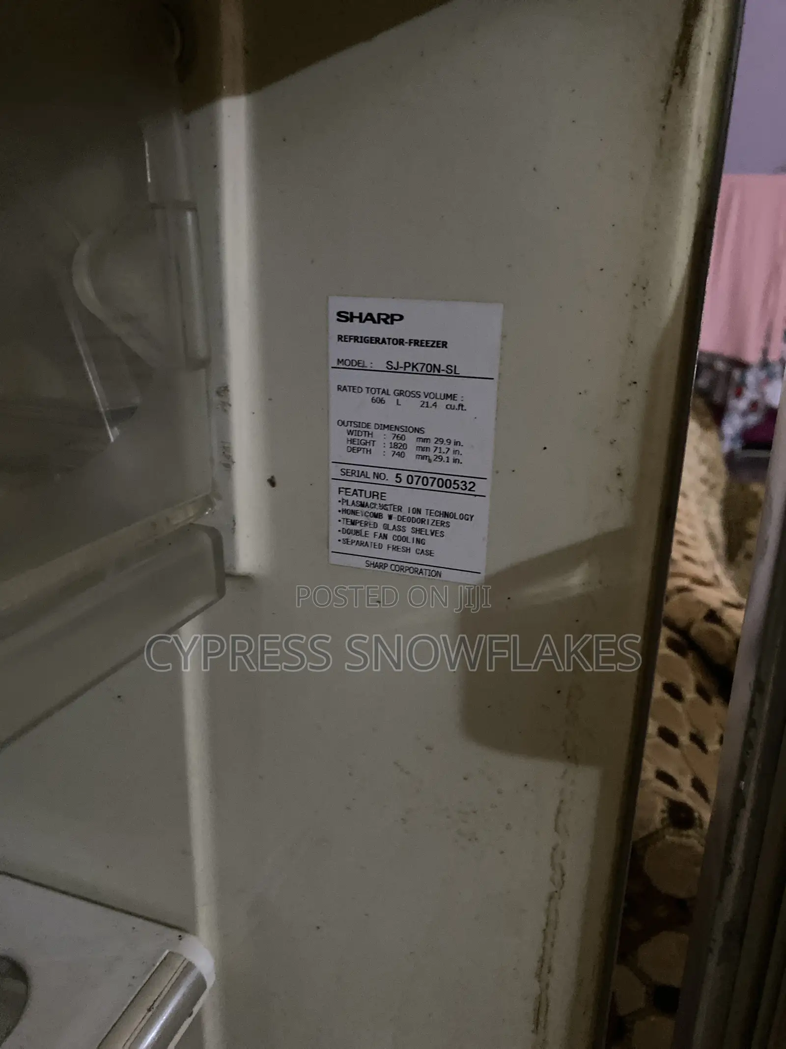 Sharp 606-Litre Refrigerator-Freezer