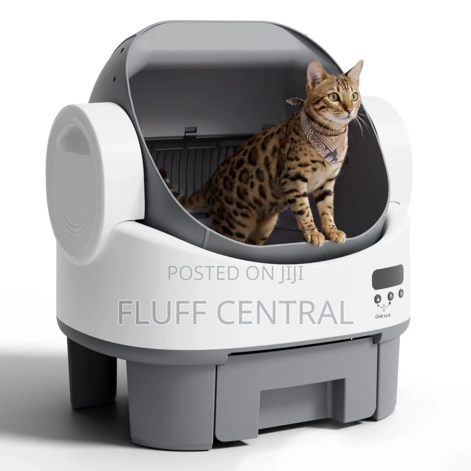 Smart Self-Cleaning Automatic Cat Litter Box, Large & Odor-Controlled