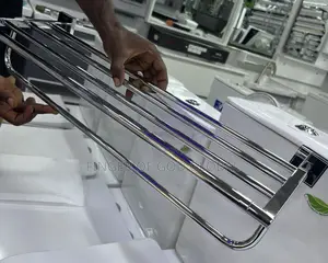 Chrome Double Towel Bar Rack