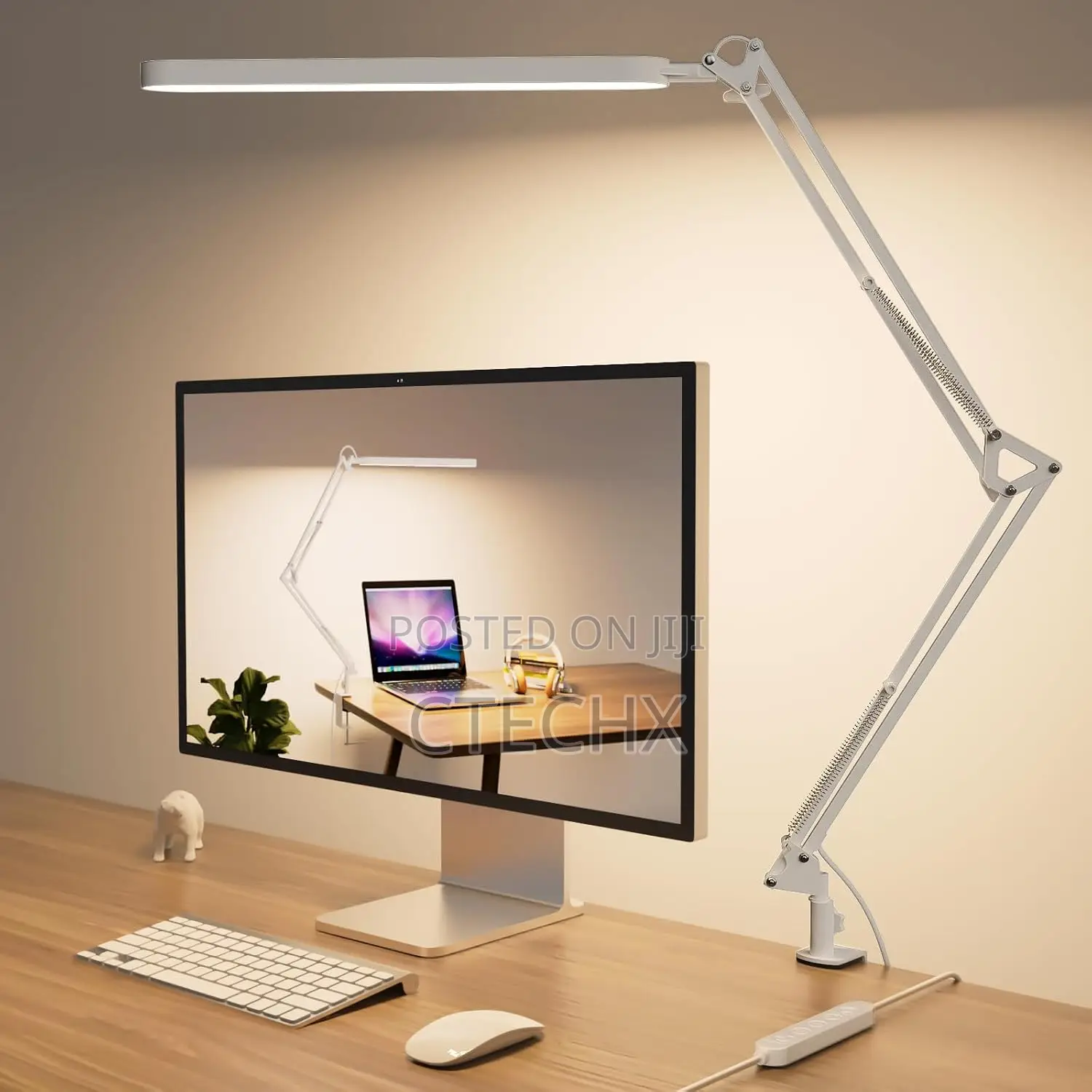 SKYLEO Desk Lamp Adjustable Swing Arm - Timmer & Memory Function - 12W