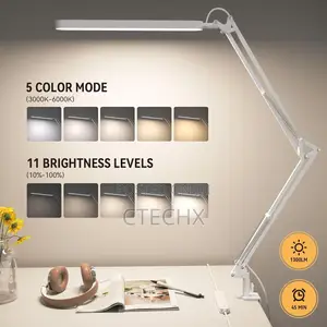 SKYLEO Desk Lamp Adjustable Swing Arm - Timmer & Memory Function - 12W