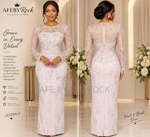 Elegant Beaded Ivory Dress (Uk12 )