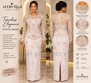 Elegant Beaded Ivory Dress (Uk12 )