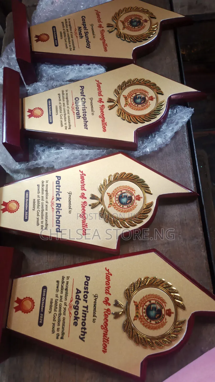 Presentation Award Plague