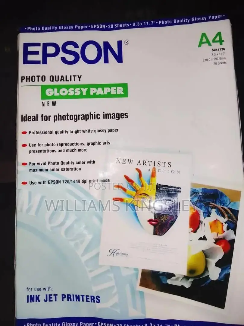 Epson Photo Quality Glossy Paper A4 – 20 Sheets