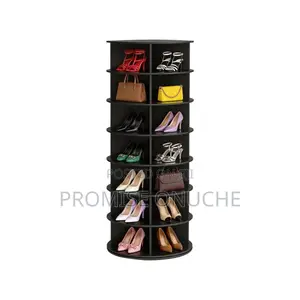 Black Multi-Layer Shoes and Bag Rack