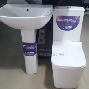 Hwani Modern Ceramic Toilet and Wash Hand Basin Set