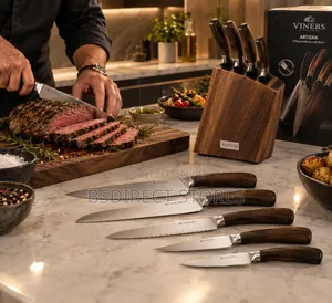 Viners Artisan Professional Chef 5 Piece Knife Set With Wooden Block