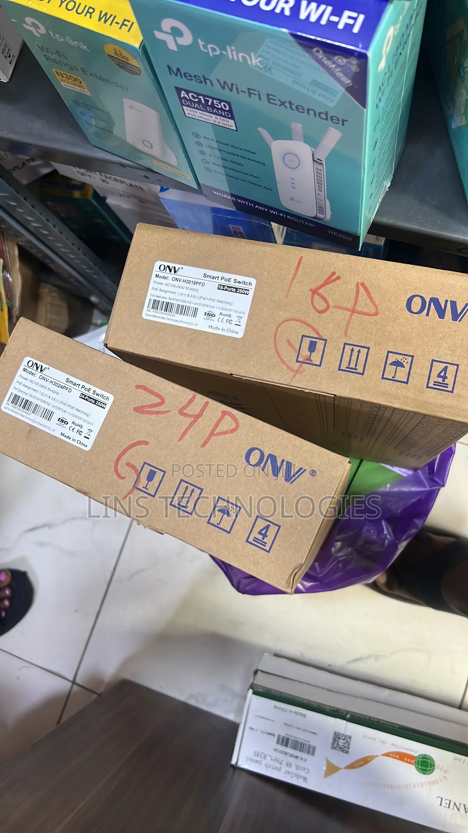 ONV 16 Port Gigabit and Poe Switch