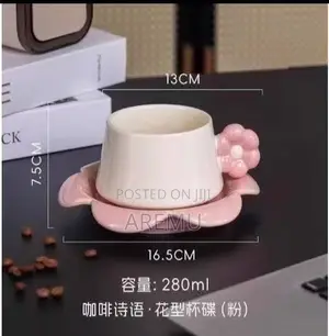 280ml Ceramic Cup With Saucer