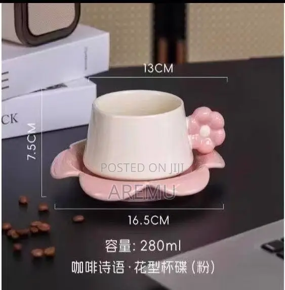 280ml Ceramic Cup With Saucer