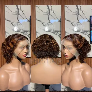 Full Frontal Jessy Curl Piano Highlight Human Hair Wig