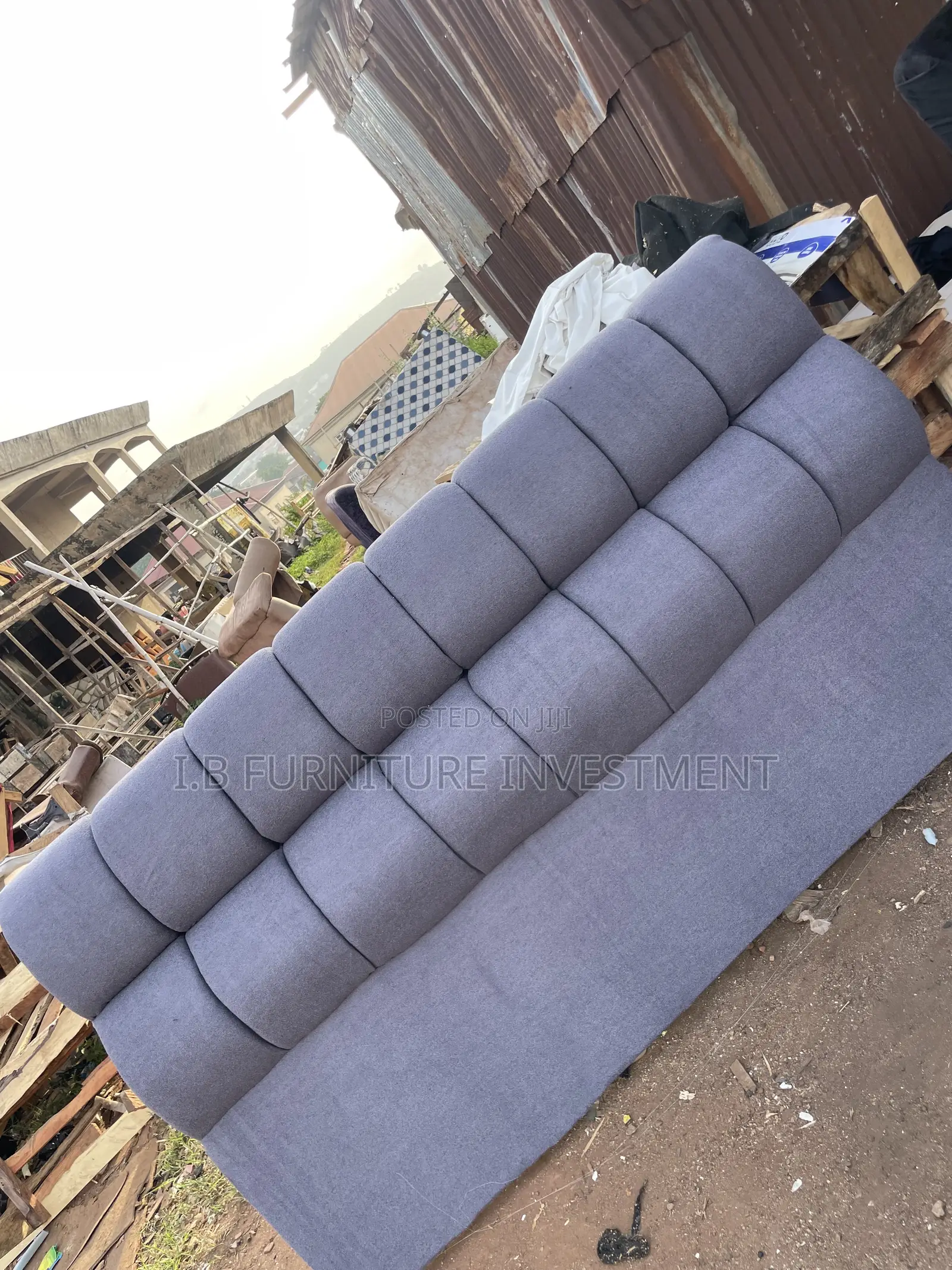 6 by 6 Black and Gray Well Padded Bedframe
