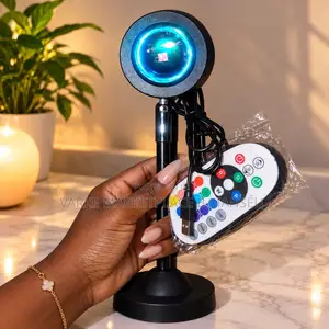 Sunset Projection Lamp With Remote Control, 6-Color RGB, 180°Rotatable