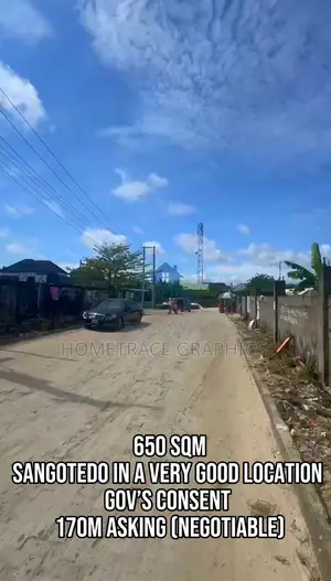 650sqm Plot of Land for Sale in Sangotedo, Lagos | Governor’s Consent