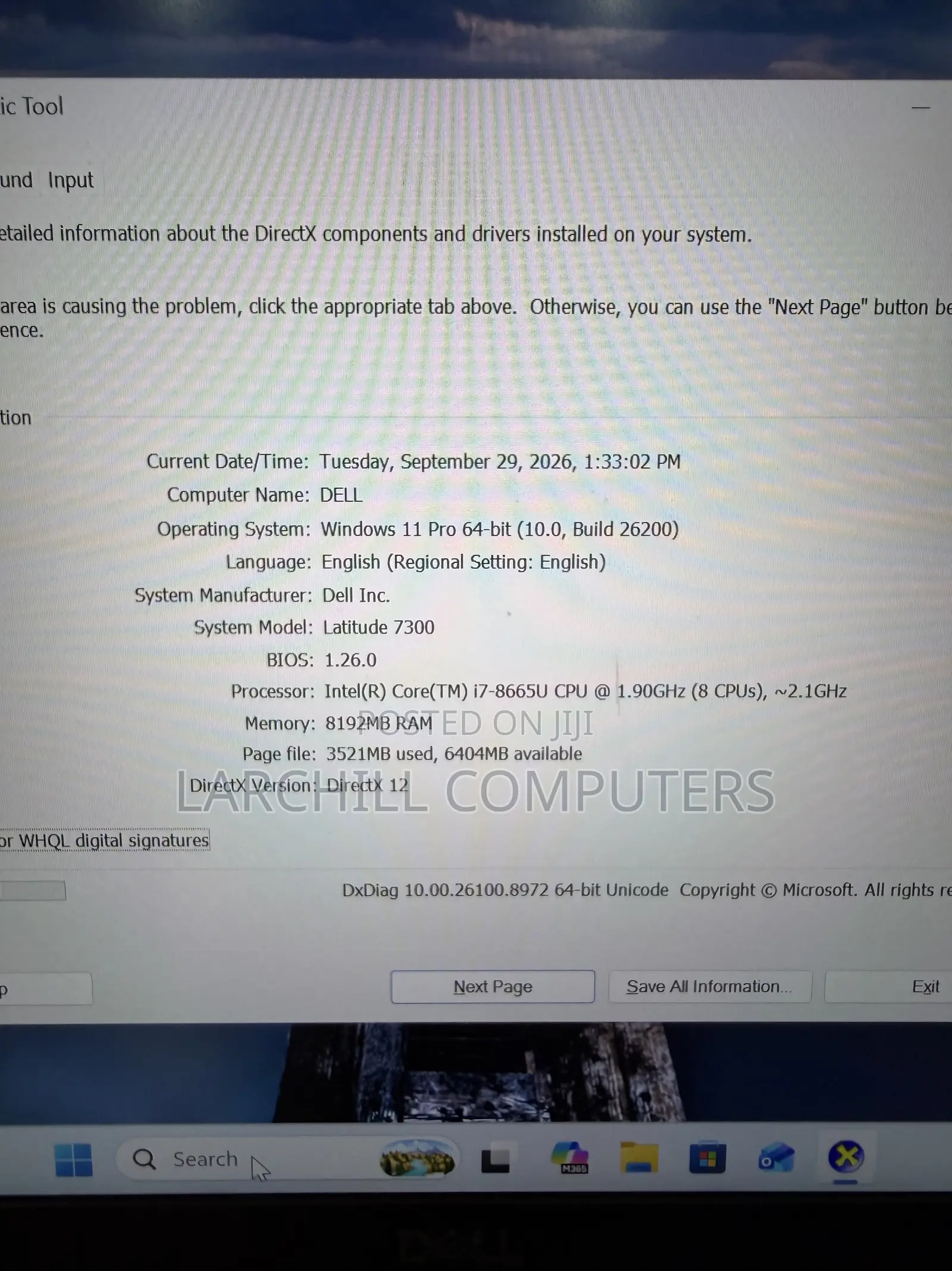 Laptop Dell Latitude 7300 8GB Intel Core i7 SSD 256GB