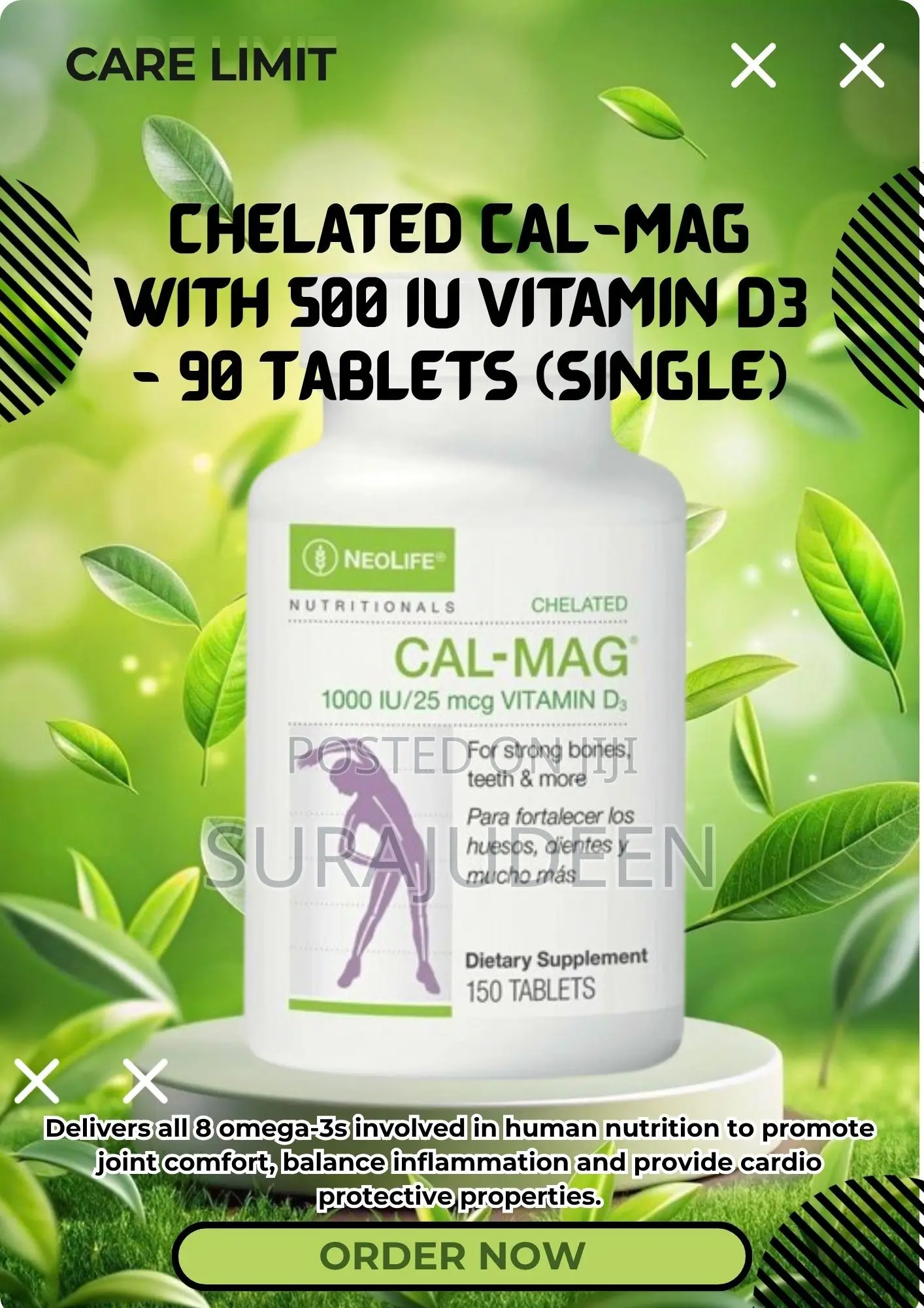 Chelated Cal-Mag With 500 IU Vitamin D3 - 90 Tablets (Single)