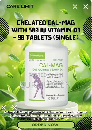 Chelated Cal-Mag With 500 IU Vitamin D3 - 90 Tablets (Single)