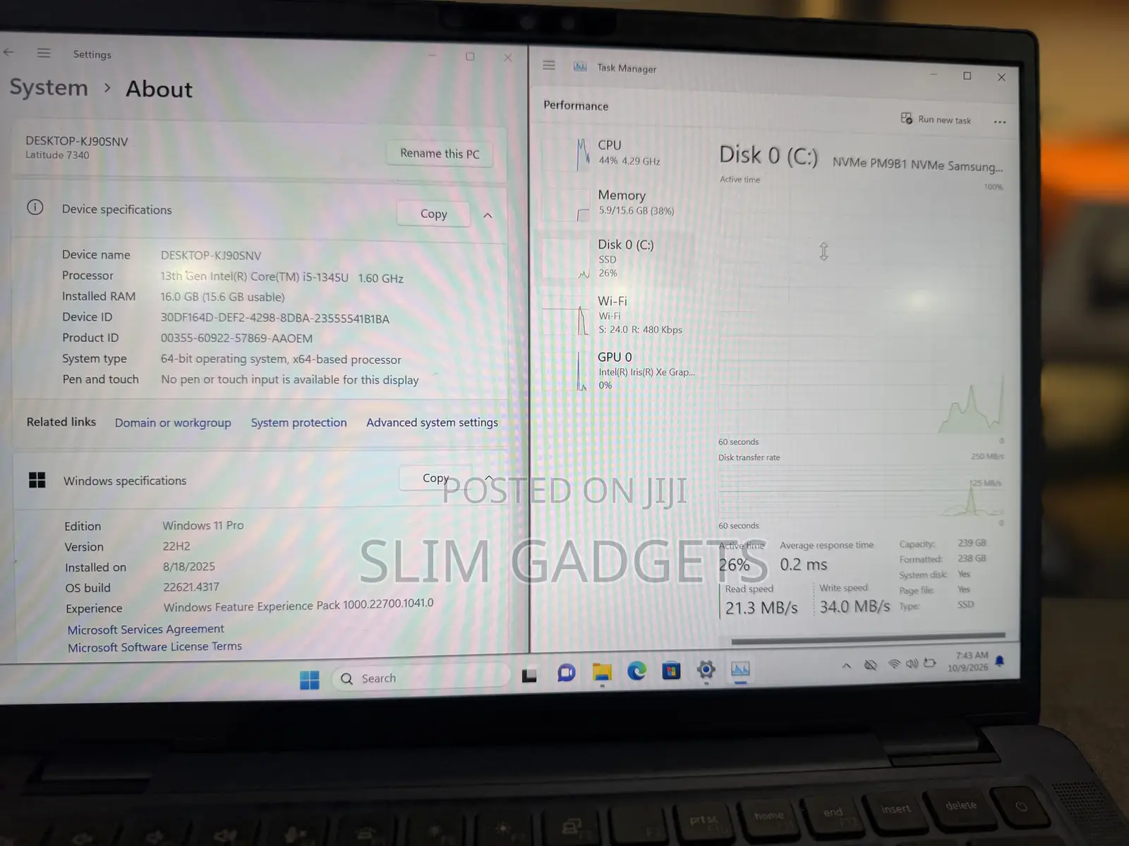 Laptop Dell Latitude 7340 16GB Intel Core i5 SSD 256GB