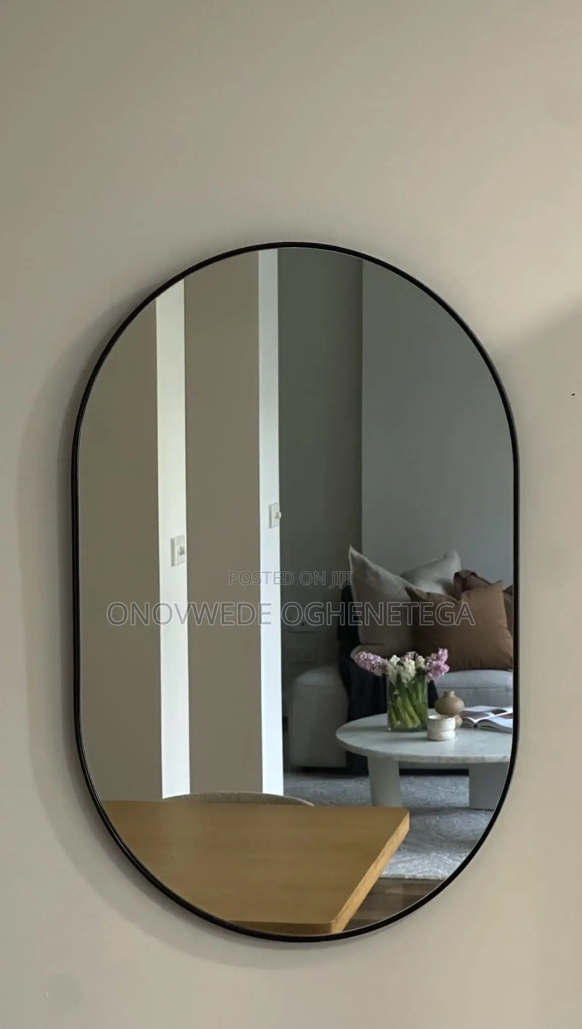 Elegant 2×3 Oval Wall Mirror – Modern Decorative Mirror