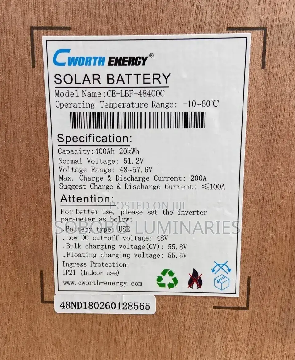 20Kwh 48v Lithium Battery