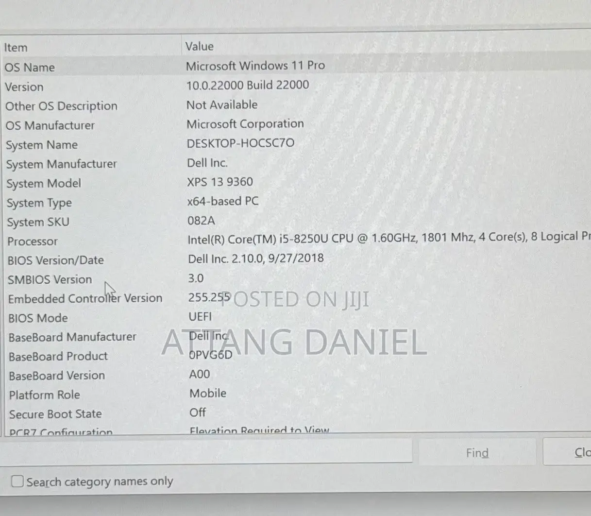 Laptop Dell XPS 13 9360 8GB Intel Core i5 SSD 256GB