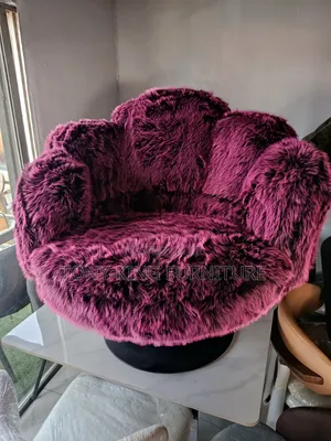 Modern Faux Fur Swivel Luxury Chair