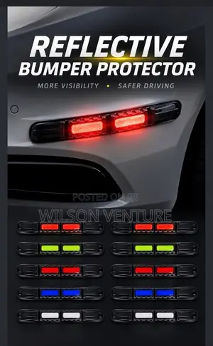 Red Universal Car Reflective Bumper Protector