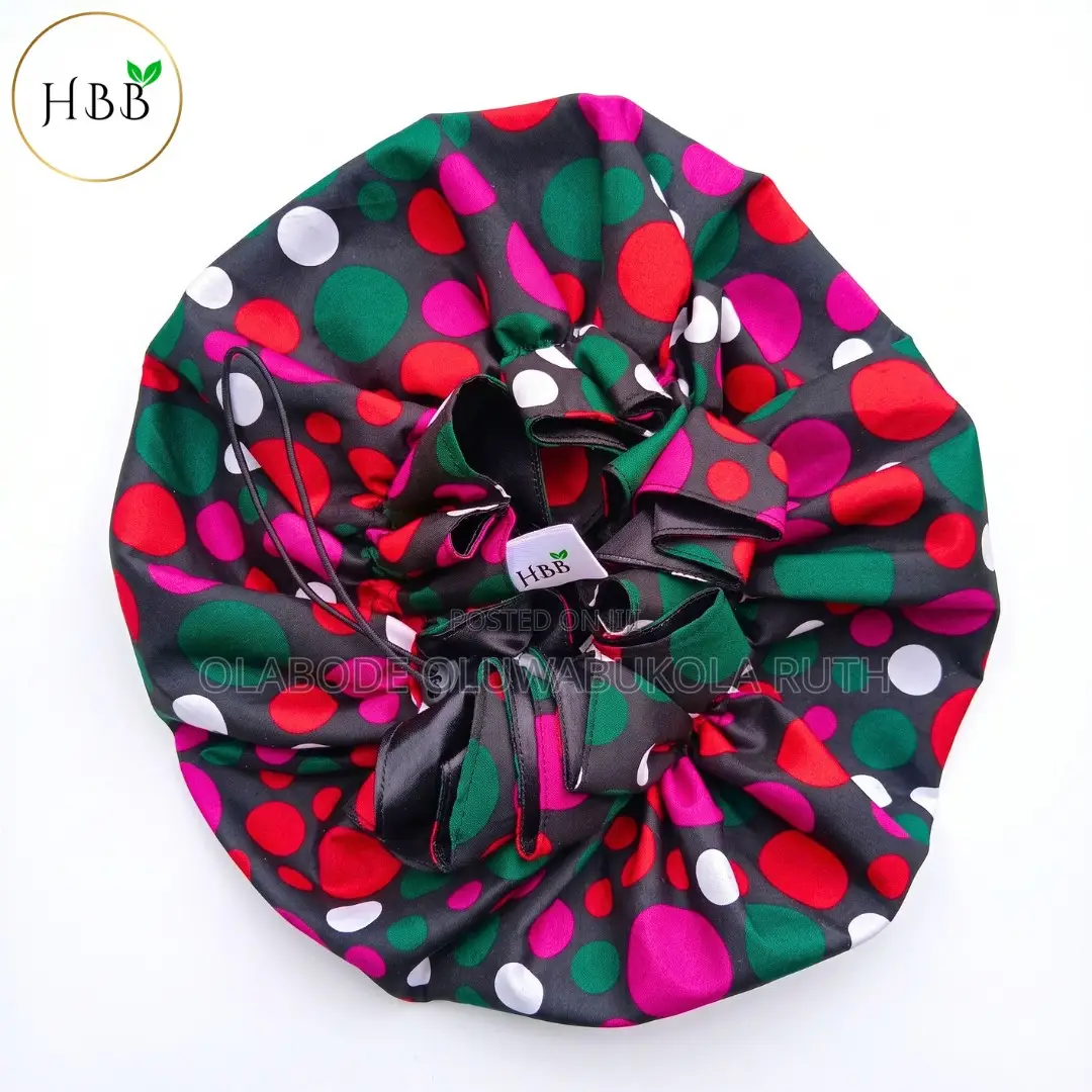Wholesale Ankara Satin-Lined Adjustable Bonnets | Custom-Branded