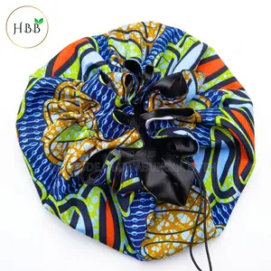 Wholesale Ankara Satin-Lined Adjustable Bonnets | Custom-Branded