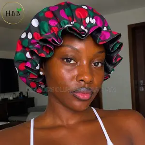 Wholesale Ankara Satin-Lined Adjustable Bonnets | Custom-Branded