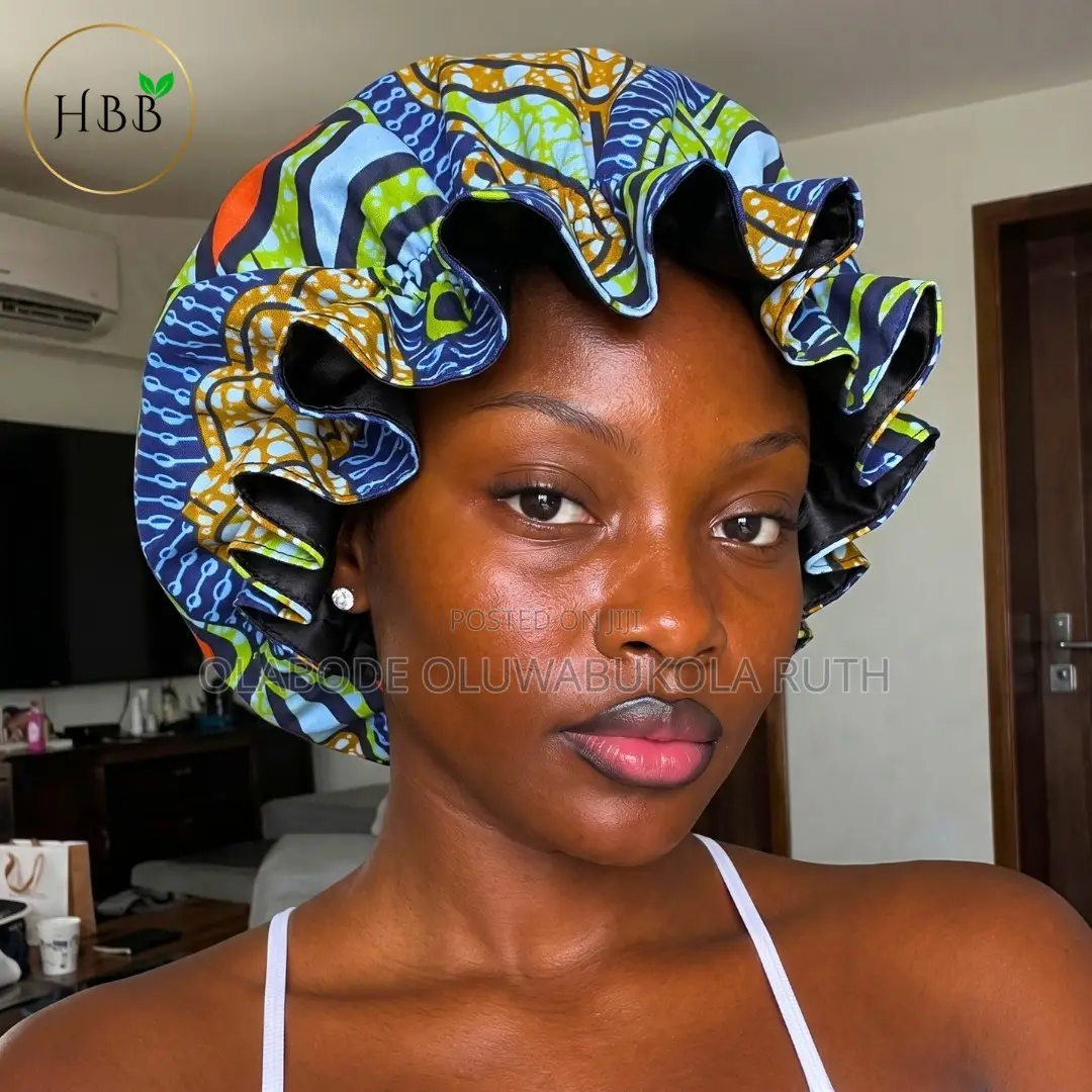 Wholesale Ankara Satin-Lined Adjustable Bonnets | Custom-Branded