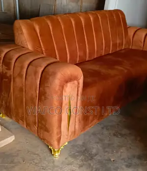 Luxury Rust Orange Velvet Sofa