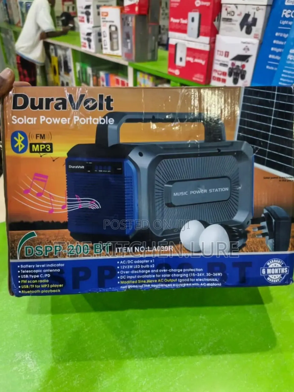 DuraVolt Portable Solar Power Station With Speaker