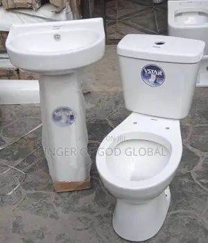 VSTAR Ceramic Toilet Set With Wash Hand Basin