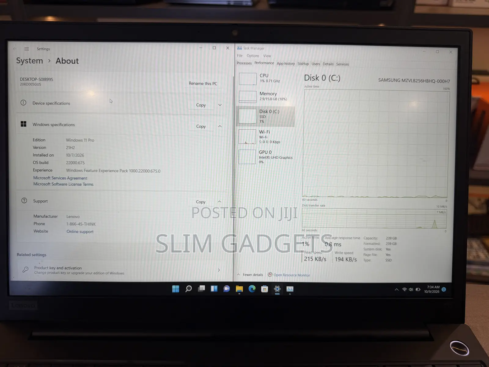 Laptop Lenovo ThinkPad E15 16GB Intel Core i5 SSD 256GB