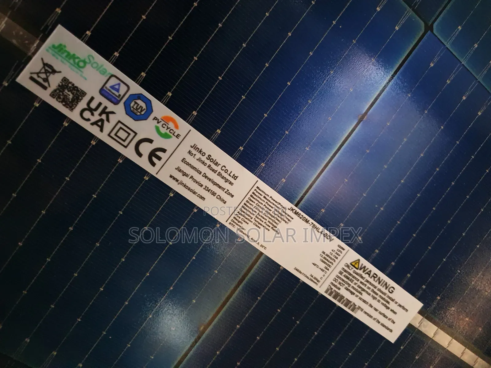 Jinko Solar Panel 620watta