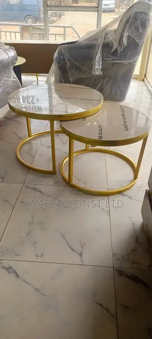 High Gloss Wood and Metal Centre Table